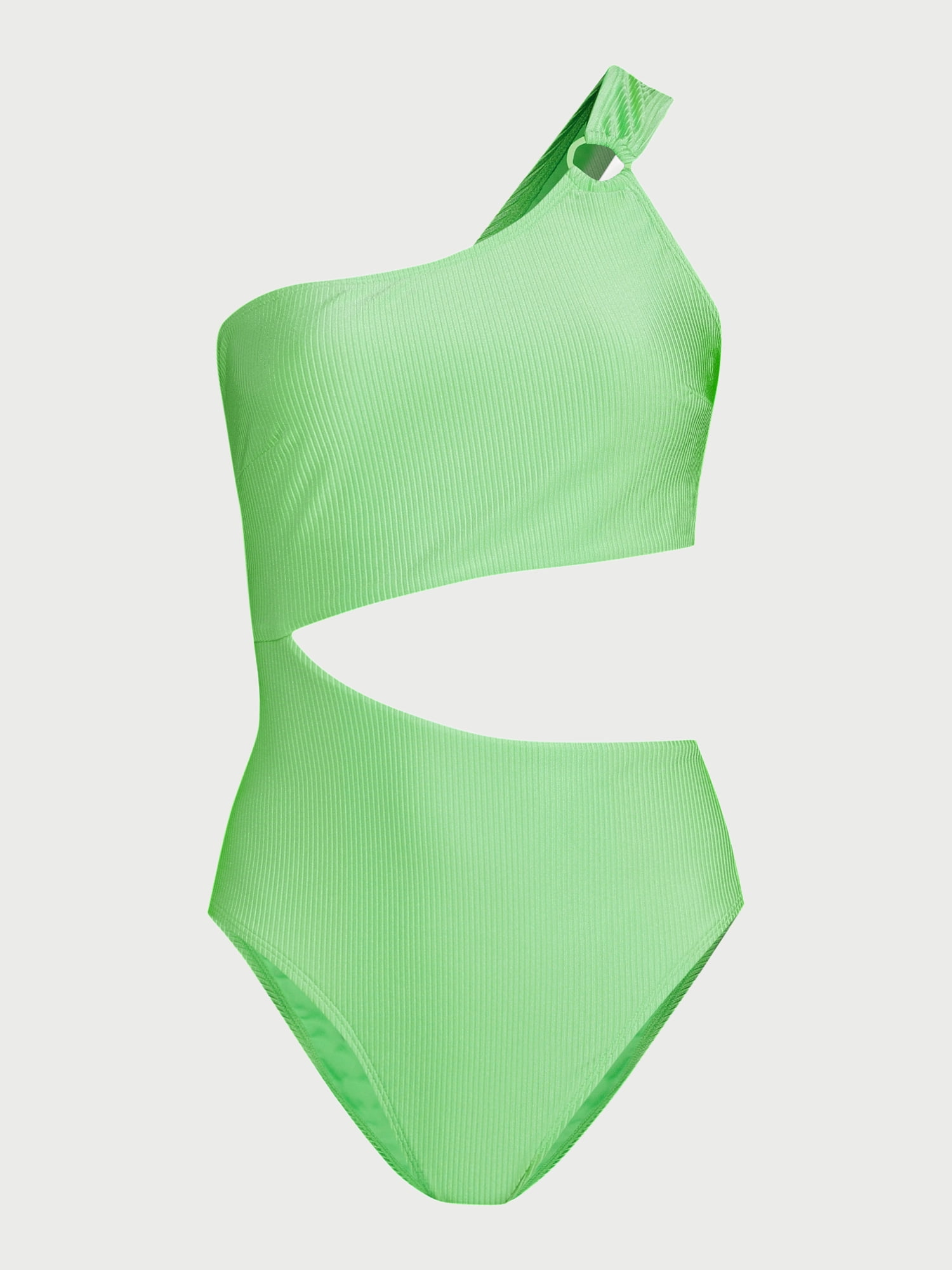 Jessica Simpson Women's Cutout One Shoulder One Piece Swimsuit, Sizes XS-XXL