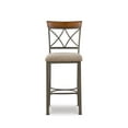 thumbnail image 2 of Powell Roselyn 29" Indoor Square Metal Bar Stool, Pewter, 2 of 11