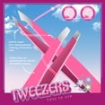 thumbnail image 7 of MORGLES 6Pcs Tweezers Set, Stainless Steel Tweezers for Eyebrow with Curved Scissors, Brow Brush & Leather Case - for Shaping & Ingrown Hair, Pink, 7 of 7