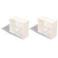 thumbnail image 4 of Caja de almacenamiento de escritorio, 2 uds., caja de soporte colgante con cubierta transparente sin perforaciones montada en la pared, 4 of 5