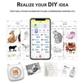 thumbnail image 4 of Label printer,Notes Journal Receipt 57x25mm Sticker With 6 203dpi Picture Label Printer Portable Thermal Diy Handcraft List Picture Label Diy Receipt Paper Sticker List Notes Journal 6 Roll Thermal, 4 of 6