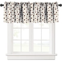 Coffee Curtain Valance Coffee Beans Modern Simple Design Abstract Living Room Kitchen Cafe Curtain Valance Home Decor 54"x18"