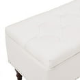 thumbnail image 4 of Dycanpo 50.8" Linen Storage Ottoman Bench Storage Chest for Bedroom,Entryway - Beige, 4 of 10