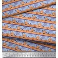 thumbnail image 2 of Soimoi Rayon Fabric Spider Web & Pumpkin Halloween Print Sewing Fabric Yard 56 Inch Wide, 2 of 3