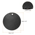 thumbnail image 2 of Unique Bargains Silicone Trivet Mats 2pcs, Round Hot Pan Pads , Heat Resistant Drying Mat for Kitchen Counter Table  Black, 2 of 5