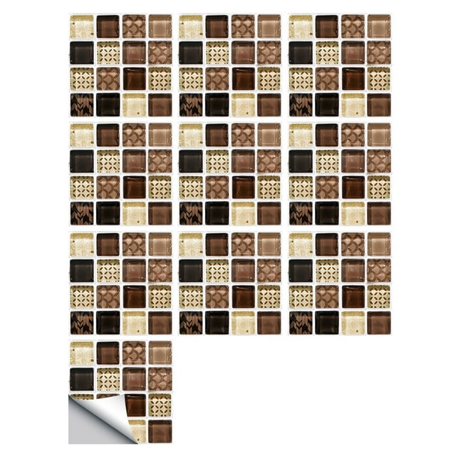 Cqxid Wall stickers Under $5 1Set 10PC 3D Crystal Tile Sticker Self-Adhesive DIY Waterproof Tile Wall Sticker
