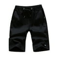 thumbnail image 1 of Ketyyh-chn99 Shorts de Course pour Hommes Été 2024 Maillots de Bain pour Hommes Shorts Décontractés en Coton avec Cordon de Serrage Été Plage Extensible Golf Shorts Noir,2TG, 1 of 4