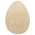 thumbnail image 1 of Just Laid in Egg Wood Shape Unfinished Piece Cutout Craft DIY Projects - 6.25 Inch Size - 1/4 Inch Thick, 1 of 7