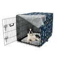 thumbnail image 5 of Cartoon Dog Crate Cover, Giraffes Along Dream Big Messages Moon Constellation Stars Concept, Easy to Use Pet Kennel Cover Small Dogs Puppies Kittens, 7 Sizes, Night Blue Orange and Rose, by Ambesonne, 5 of 6
