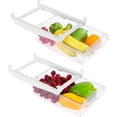 thumbnail image 1 of Fridge Organiser, 2 Pieces Fridge Organiser Set, Drawer Organiser, Home Organiser, 1 of 4