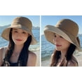 thumbnail image 5 of CoCopeaunt Women UV Protection Sun Hat Chic Bow Bucket Hat Wide Brim Summer Cap Elegant Soft Adjustable Hats Beach Travel Work, 5 of 6