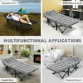 thumbnail image 5 of ABORON Oversized XXL Folding Camping Cot for Adults & Kids, 78" L x 32" W x 18" H Large Folding Guest Bed Cots, 900lb Sleeping Cot Folding Bed with 2 Sided Mattress & Carry Bag, 5 of 13