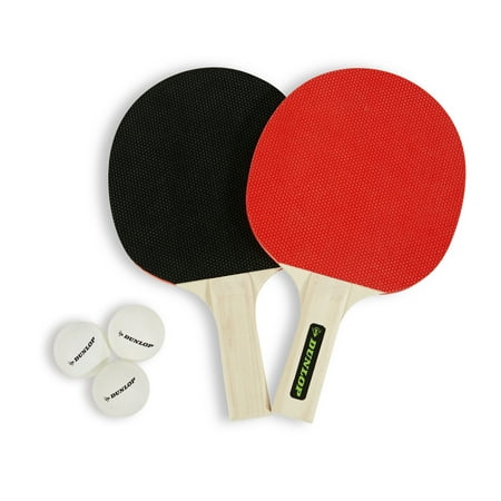 Dunlop 2 Player Table Tennis Accessory Set,Two Rackets and Three Ping Pong Balls,
