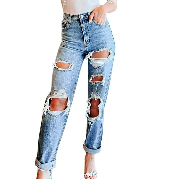 Sngxgn Womens Classic High Waisted Skinny Stretch Lifting Jeans Slim Fit Denim Pants(Blue,S)