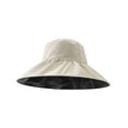 thumbnail image 4 of Sombrero de sol Yinane Sombrero de playa flexible con correa para la barbilla protector solar verano Beige, 4 of 8