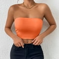 thumbnail image 4 of Womens Tube Tops Strapless Crop tops Basic Backless Sleeveless Bandeau Cute 2024 Summer Outfits Sexy Solid Tops, 4 of 5