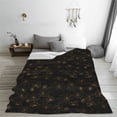 thumbnail image 5 of Pofeuu Gold Spiders And Cobwebs Print Ultra-Soft Micro Fleece Blanket,for Bed Or Sofa,All Season Throw Blankets Flannel Blanket-40"x30", 5 of 7
