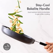 SENSARTE Nonstick Ceramic Frying Pan Skillet, Induction Omelette Pan Egg Pan, Healthy Cookware Chef's Pan with Heat-Resistant Handle, Dishwasher Safe, Gray, 8