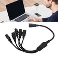 thumbnail image 1 of Cable Adaptador De Corriente C14 A 5 X C13, Cable De Alimentación Divisor Tipo Y Duradero De 1,6 Pies Macho A Hembra Reduce El Desorden De Cables Para PC Para Escáneres, 1 of 7
