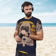 thumbnail image 4 of Wukai Pug dog Yoga Print Men's Short-Sleeved Mesh T-Shirt,Quick-Dry Short Sleeve Workout T-Shirt-Medium, 4 of 8