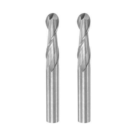 

Uxcell 6mm Dia 22mm Cutting Length High Speed Steel 2 Flutes Ball Nose End Mill CNC Router Bit 2 Pack