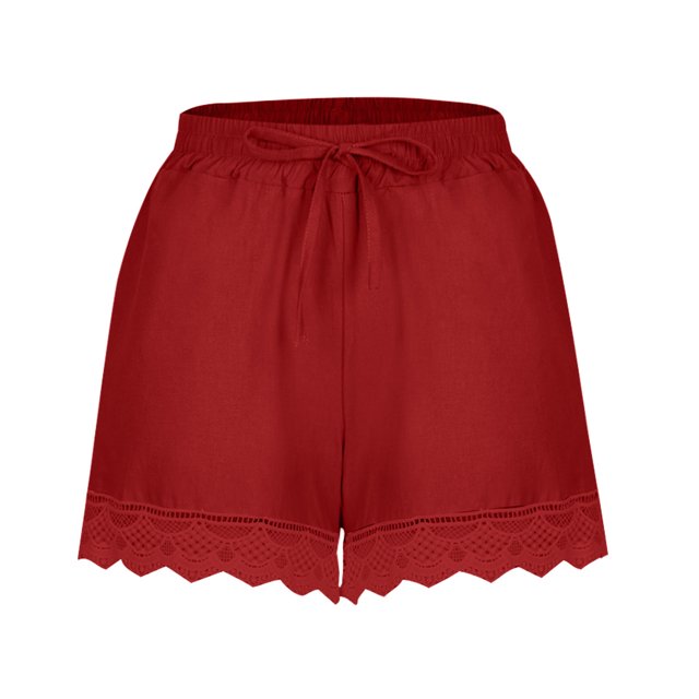 QIPOPIQ Women Comfy Drawstring Casual Elastic Waist Pocketed Shorts Clearance
