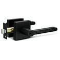 thumbnail image 2 of Berlin Modisch Entry Lever Door Handle Lock And Key Slim Square Locking Lever Set [For Front Door Or Office] Reversible For Right & Left Sided Doors Heavy Duty - Iron Black Finish, 2 of 4