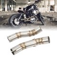 thumbnail image 3 of Tubo De Enlace Medio De Escape, Acero Inoxidable, 2 Piezas, Mano De Obra Exquisita, Tubo De Escape Medio De Motocicleta Para Moto, 3 of 7