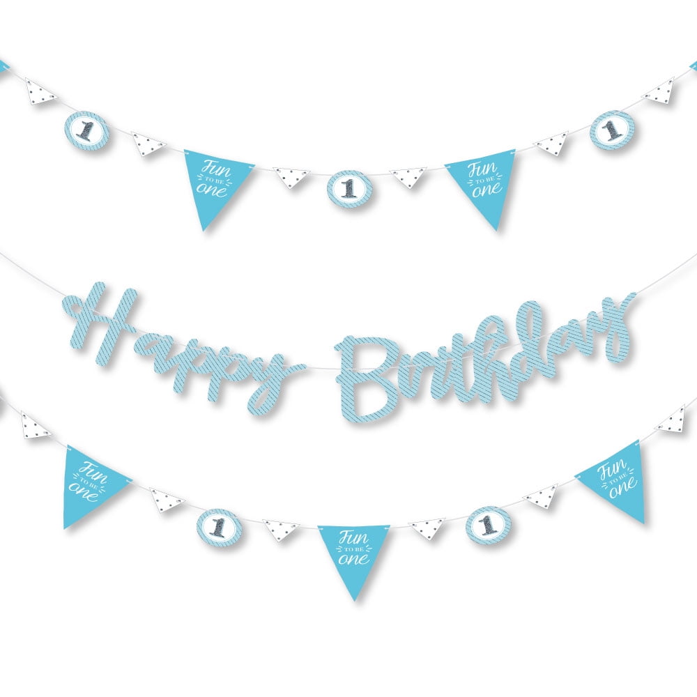 Large Personalised 1st First Birthday Banner Photo Boys Girls Any Name 3-6ft