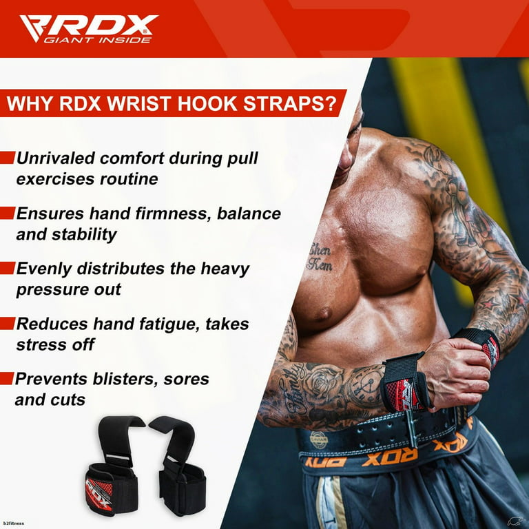 RDX, RDX W5 Weight Lifting Hook Straps - Blue, Straps / Hooks