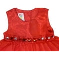 thumbnail image 2 of Infant &Toddler Girls Sparkly Red Party Dress Holiday Jewel Tulle Skirt, 2 of 2