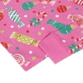 thumbnail image 6 of NIPAXO Girls Pajamas Set Soft Cotton Sweet Candy Cane Print Long Sleeve Top with Matching Pants for Kids, 6 of 7