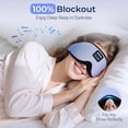 thumbnail image 6 of Sleep Mask with Bluetooth Wireless Music, Sleep Headphones with Timer, 3D Blackout Sleep Mask with Adjustable Straps for Side Sleepers, Wireless Music Eye Mask Speakers for Men Women,Purple, 6 of 8