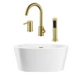 thumbnail image 2 of Marion 70 Inch Acrylic Double Ended Freestanding Tub and Faucet Package, 2 of 2