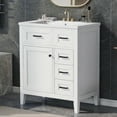 thumbnail image 2 of Bellemave 30'' Bathroom Vanity with Sink Combo,Modern Bathroom Storage Cabinet with Drawers,Solid Frame and MDF Board,Freestanding Bathroom Vanities,White, 2 of 10