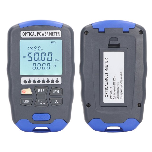 Probador De Alambre Del Medidor óptico, -50-+26dBm ABS Apagado Automático Medidor De Potencia De Fibra óptica 10 Longitud De Onda Para Mantenimiento