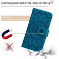 thumbnail image 4 of For Iphone 7 Plus / Iphone 8 Plus Case Mobile Phone Cover Protective Cover Leather Pu Wallet Flip Case Leather Case Flowers Pattern Sunflower - Blue, 4 of 7