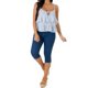 thumbnail image 5 of Jeans Flamingals Skinny para levantar glúteos para mujer, color azul real, XL, 5 of 6
