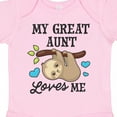 thumbnail image 4 of Inktastic My Great Aunt Loves Me with Sloth and Hearts Boys or Girls Baby Bodysuit, 4 of 5