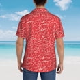 thumbnail image 4 of Susaid Beef2 Print Short Sleeve Shirts Button Down Casual Shirts Summer Beach Aloha Button Down Short Sleeve for Men ,XX-Large, 4 of 7