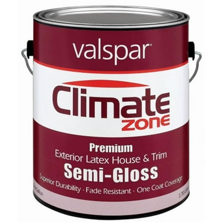 Valspar Climate Zone Semi-Gloss White Paint and Primer in One Exterior 1 gal ( Pack of 4)