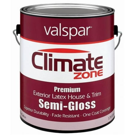 Valspar Brand 1 Gallon Semi Gloss White Climate Zone Exterior Latex House  Trim - Pack of
