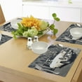 thumbnail image 4 of Ambesonne Landscape Place Mats Set of 4, American Cars Havana, Standard Size, Grey Beige, 4 of 6