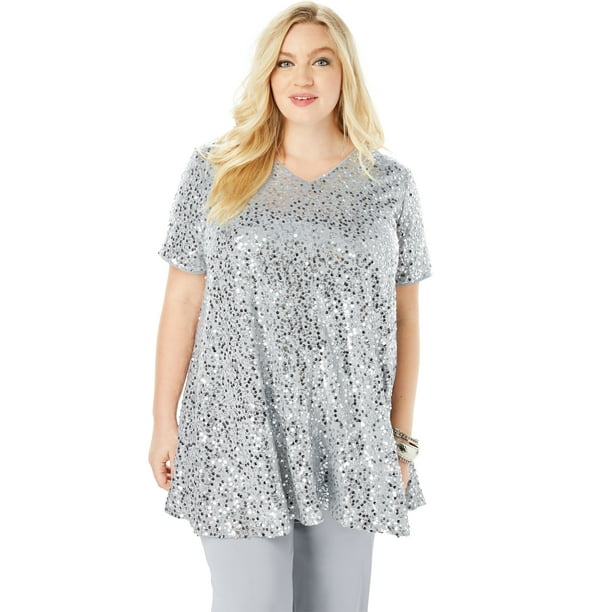 plus size sequin pants