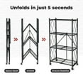 thumbnail image 5 of Origami 4 Pack 4 Tier Folding Garage Shelves Heavy Duty Shelving w/ Wheels, 5 of 8