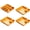 Yellow, variant on Appetizer Tray with Dip Container, Heat Resistant Small Serving Snackle Tray for Party Dessert Dumplings Fruit Salad