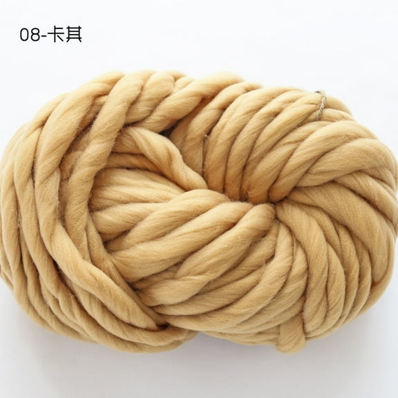 Zhuge Premium Super Bulky Merino Yarn | 250-Grams of 100% Wool Yarn Chunky Weight, Thick Wool Yarn for Knitting, Crochet, Blanket,Weaving,Khaki