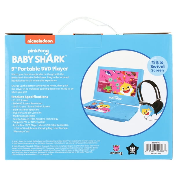 Pinkfong Baby Shark BSDVD902 9 - Inch Portable DVD Player