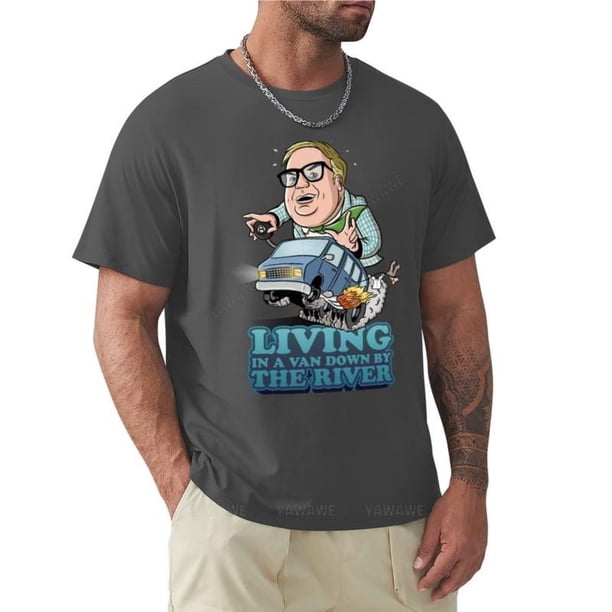Camiseta de marca para hombre ropa de moda para fanático de los deportes Living in a van down by the river