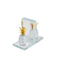thumbnail image 1 of Sagebrook Home 14462-01 S/2 CRYSTAL PINEAPPLE BOOKENDS, CLEAR, 1 of 2